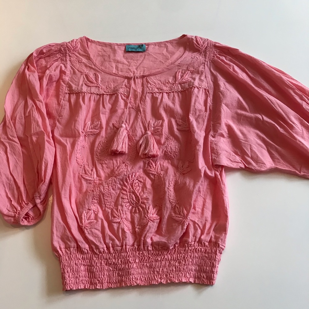 Letarte short sleeve cotton blouse